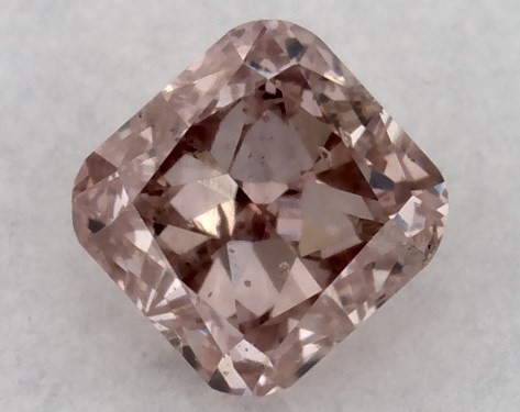 GIA 0.20 Carat Fancy Brownish Pink-I1 Cushion Modified Cut Diamond